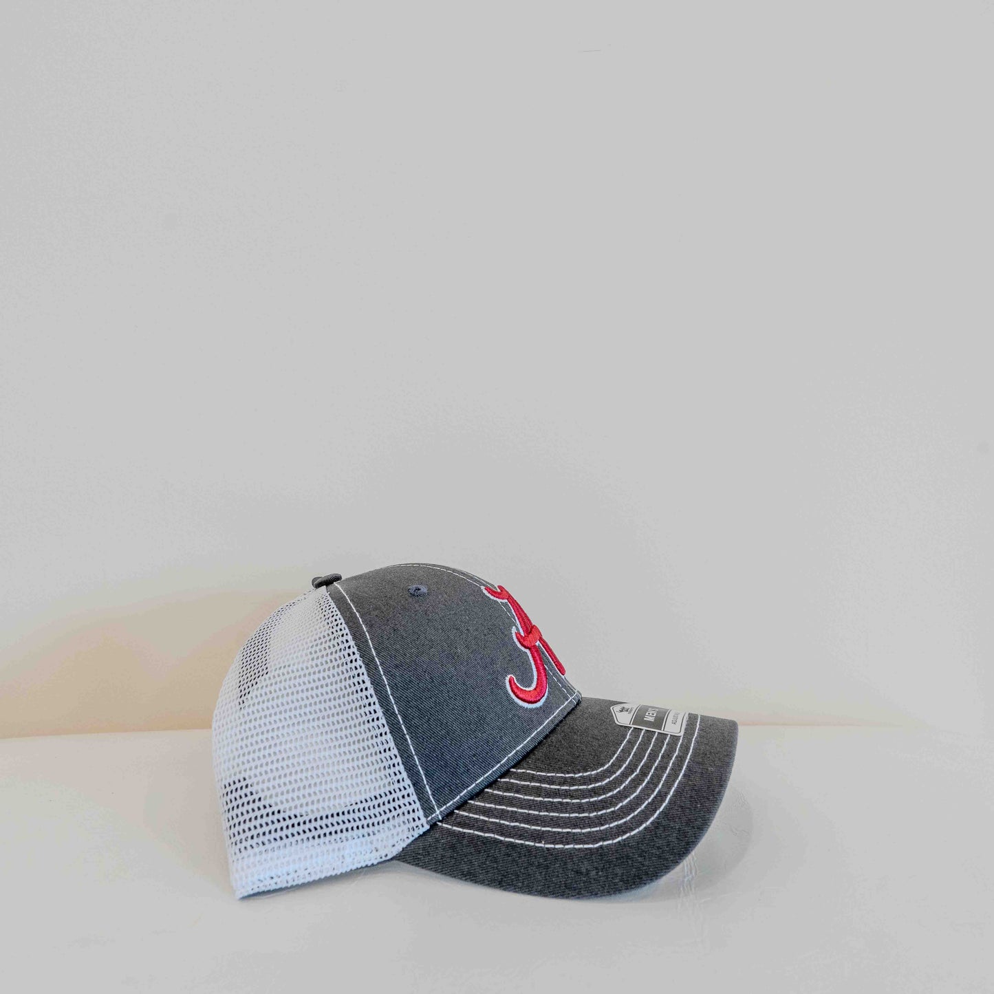 Alabama Crimson ‘A’ Meshback Gray Front