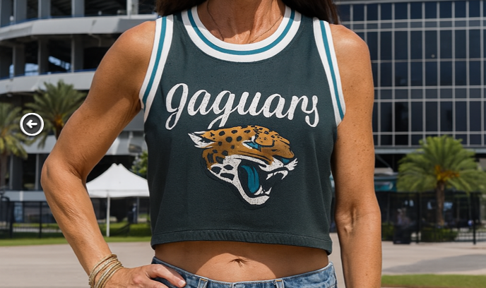 Jacksonville Jaguars Top Mesh Crop Top