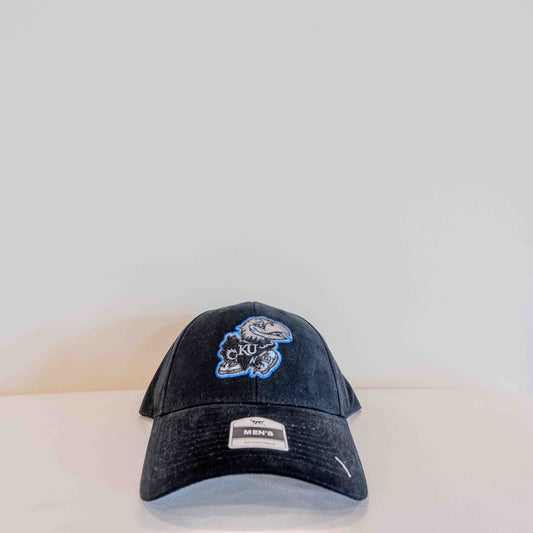 Kansas Jayhawks Blue-Tipped Black Cap