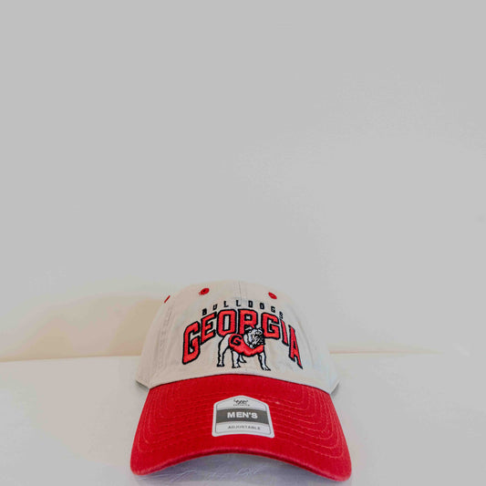 Georgia Bulldogs Mascot Cap Beige & Red Hat