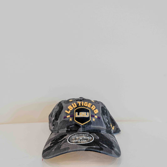 LSU Tigers Camo Cap Embroidered Logo