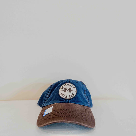 Michigan Wolverines Cap- Navy/Brown w/ Circle Patch