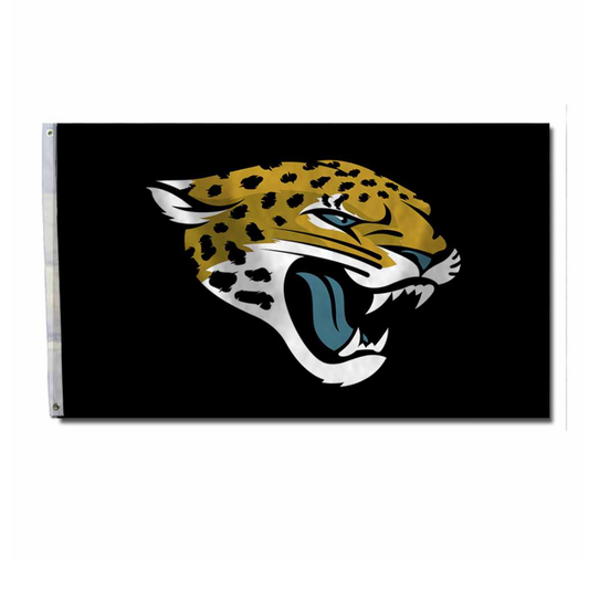 Jacksonville Jaguars 3×5 Black Logo Flag