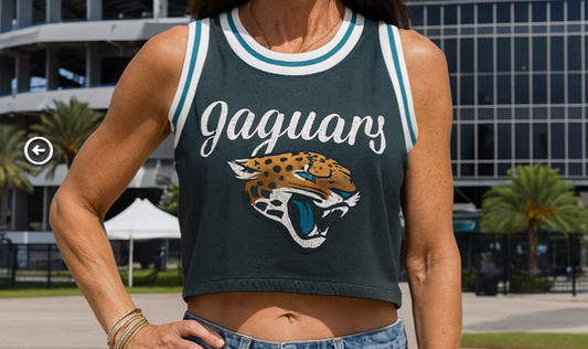 Jacksonville Jaguars Top Mesh Crop Top
